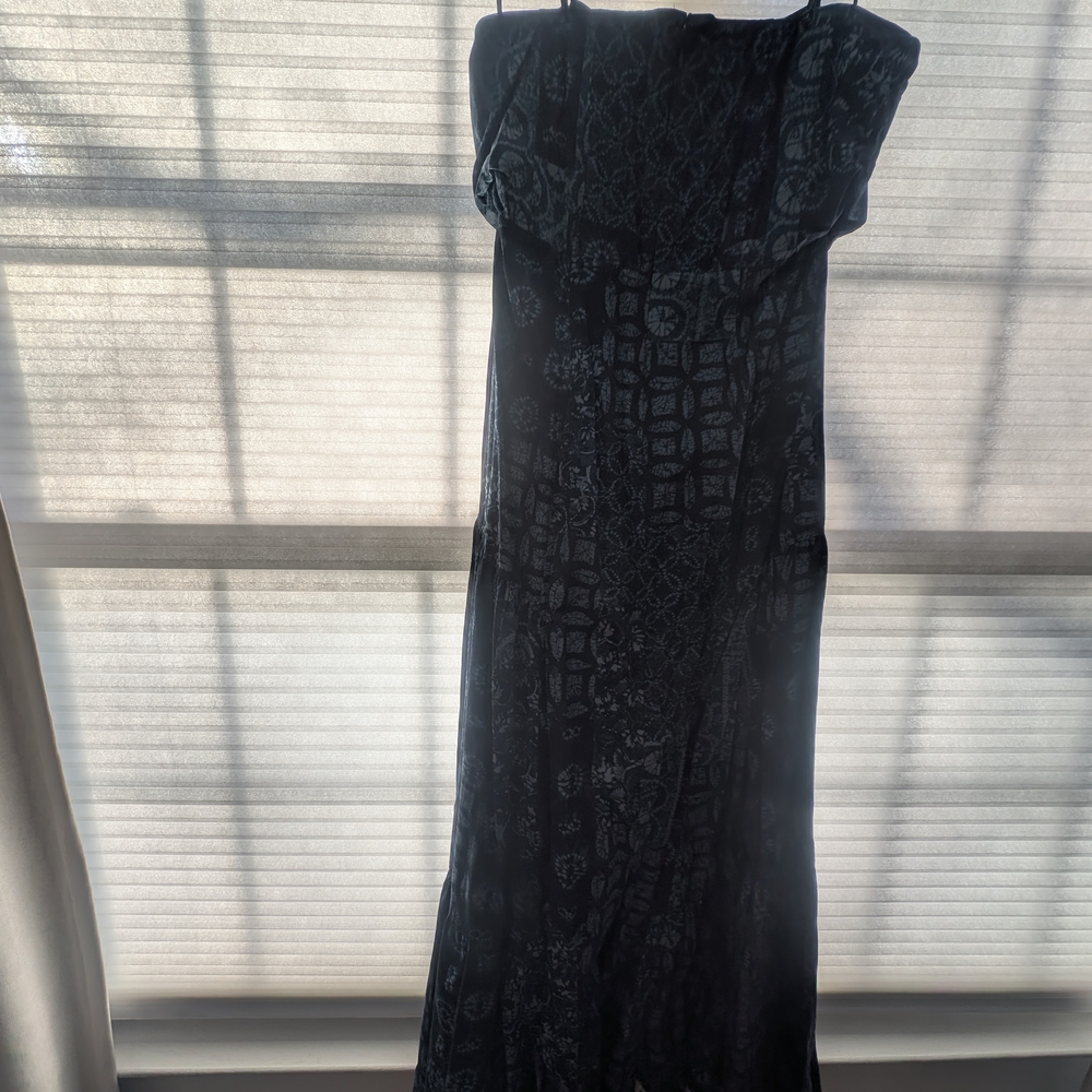 Ralph Lauren Crepe Patchwork Sleeveless Gown - Picture 6 of 9